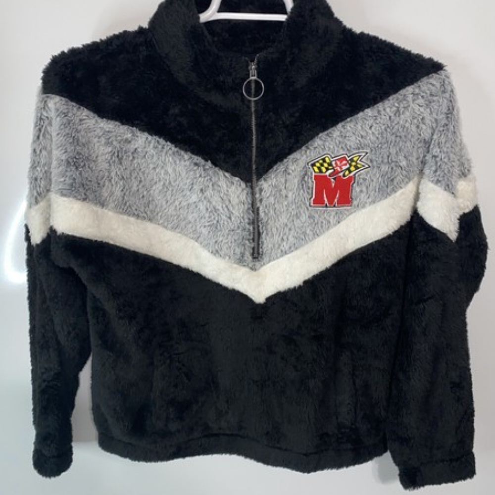 Boxercraft Maryland Terrapins Women's Sherpa Soft 1/4 Zip Pullover NWT SZ Small